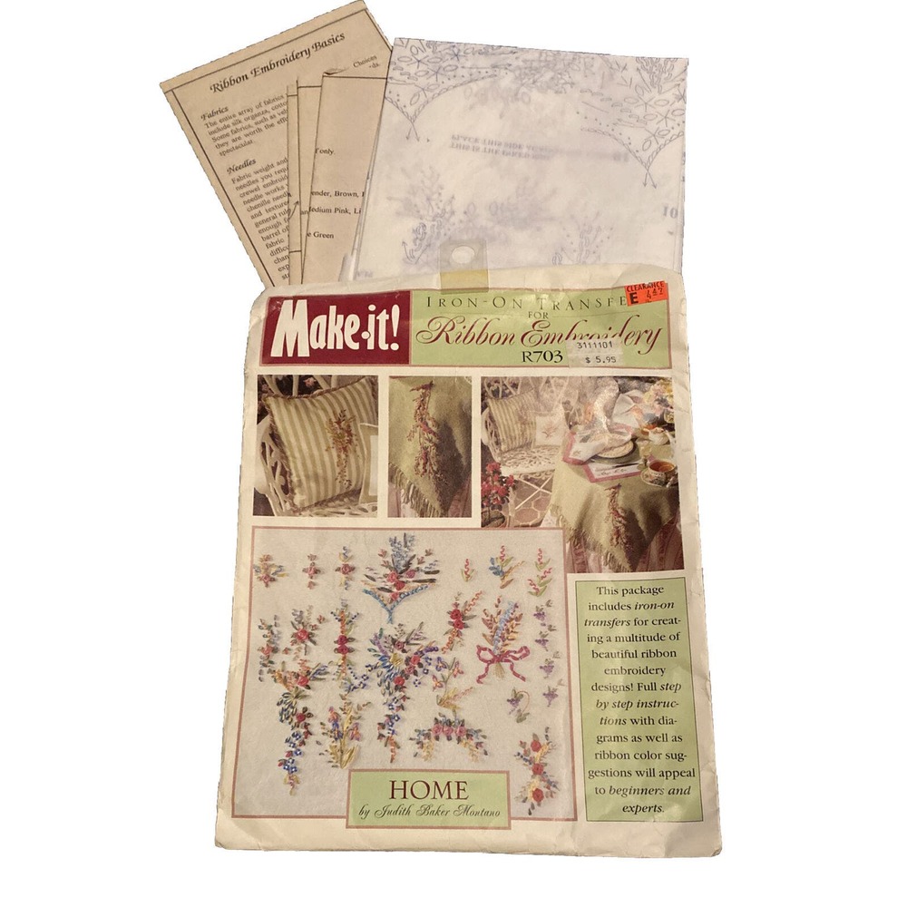 Make It Iron On Transfers For Ribbon Embroidery. R703. New/uncut. Step by‎ Step